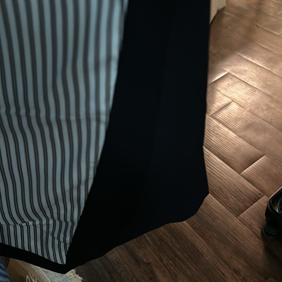 Quince Crepe Open Front Blazer sz L Black Wrinklefree Career Shoulder Pads - Picture 3 of 3